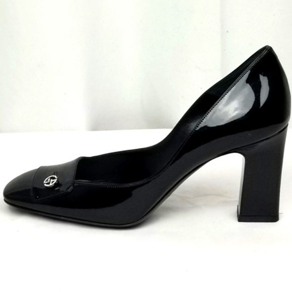 Giorgio Armani Black Block Heels Pumps size 37 - Picture 2 of 11